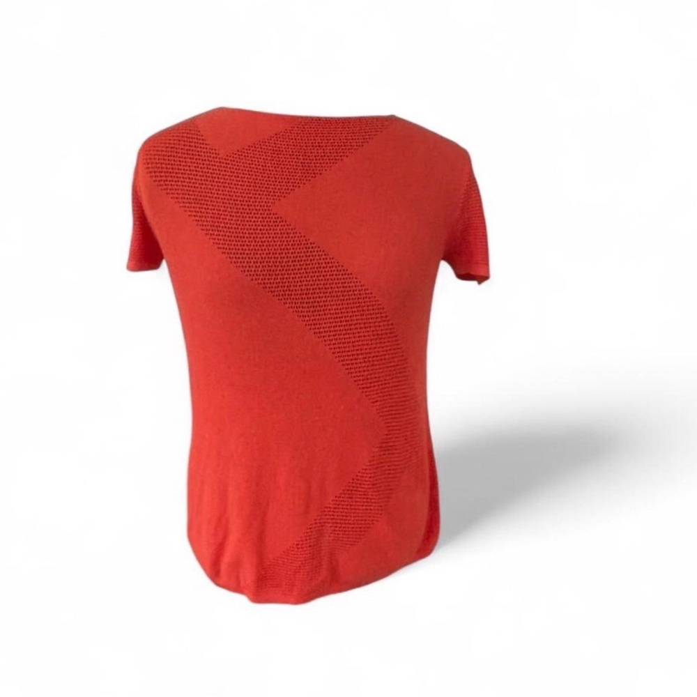 Lafayette 148 New York Orange Short Sleeve Top